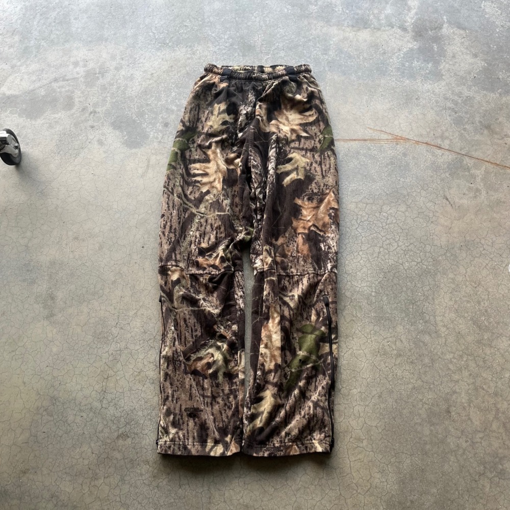 Browning Genesis Fleece Camo Pants  Medium Woodland Hunting Trousers 302-808